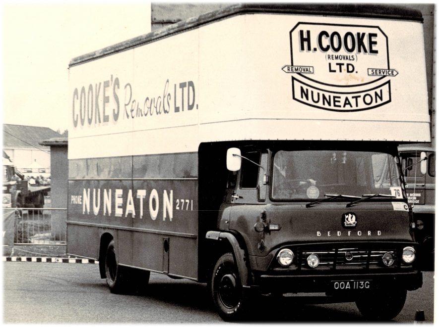 Nuneaton. Cooke's Removals Ltd, c.1968 | Image courtesy of Leon Spencer, supplied by Nuneaton Memories