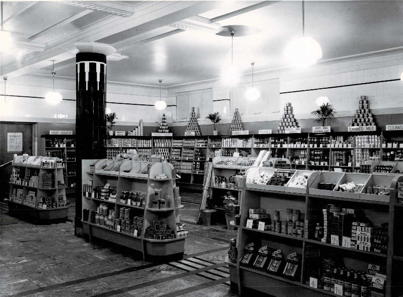 Nuneaton. Co-op grocery department. Can anyone recognise this? We think Queen's Road below the former Co-op Hall | Image courtesy of Heart Of England Co-operative Society, supplied by Nuneaton Memories