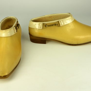 Mary Quant PVC boots, c.1967 | Image courtesy of Warwickshire Museum