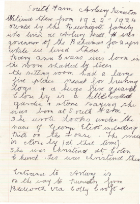 Letter from Granny Wilson, Mabel Wilson, written in 1992. | Image courtesy of  Richard Hancock