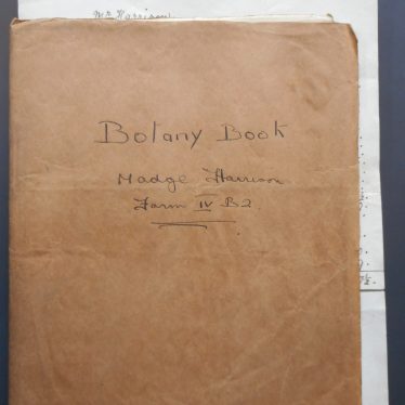 Botany work book, owned by Madge Harrison and used during 1921 | Image courtesy of John Burton