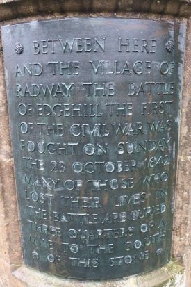 Memorial commemorating the Battle of Edgehill. | Image courtesy of Gary Stocker