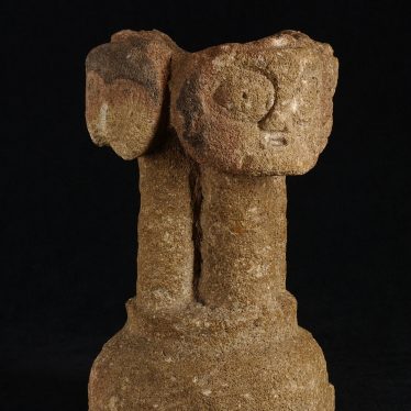 Carved stone lamp from Kenilworth Castle. | Image courtesy of Warwickshire Museum
