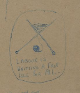 Sometimes we find gems like this doodle on the back of a folder – a knitting an | Warwickshire County Record Office reference CR3323/574