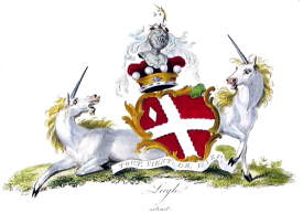 An image of the Coat of Arms of the Barons of Leigh