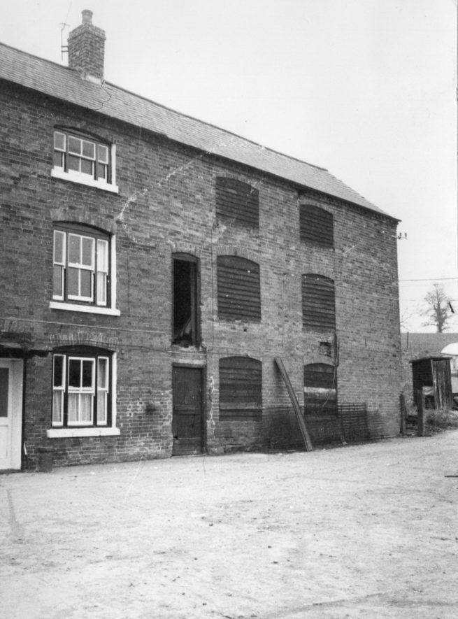 Biggin Mill, Newton, October 1971. All the main machinery except the stone nuts and stone spindles had been removed. Three pairs of millstones and the remains of a flour dressing machine remained on the stone floor (first floor). | Image courtesy of June Booth