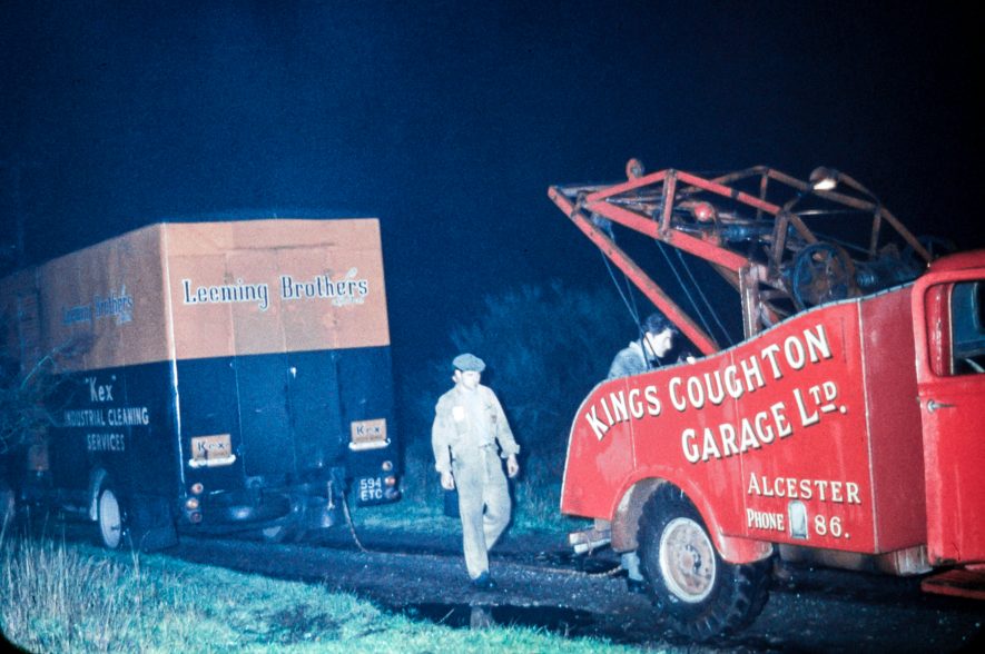 King's Coughton Garage breakdown lorry 1964 | Slide photo taken by Neil Campbell who lived in King's Coughton. Bernard Campbell digitised the photo.