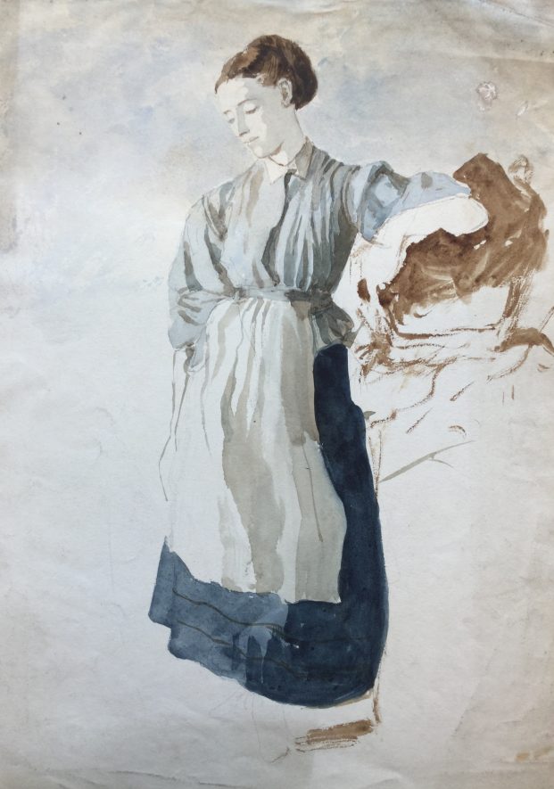 Watercolour of a Working Woman | Anne, 4th Countess of Warwick. Image courtesy of the Warwick Castle collection