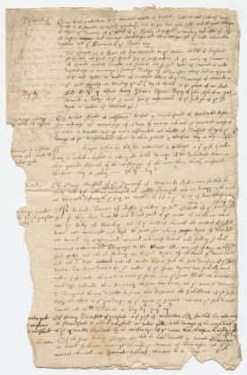 Writ for the Collection of Fines - Oliver Cromwell. p1 | Warwickshire County Record Office reference CR4141/4/16