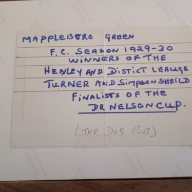 Script for Mappleborough Football Team photo | Image courtesy of Mrs Ellen Bubb