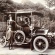 Leamington Spa.  Tom Herring driving landaulet
