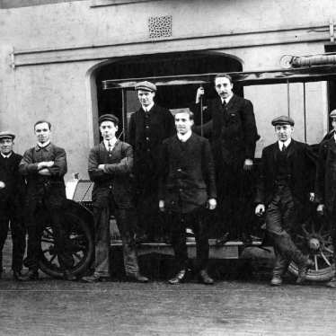 Leamington Spa.  Mechanics at Mains Garage