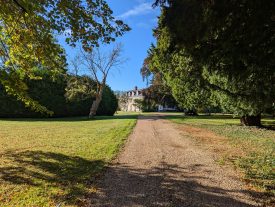 The drive leading to Ladbroke Hall in Warwickshire. 2024 | Image courtesy of Benjamin Earl