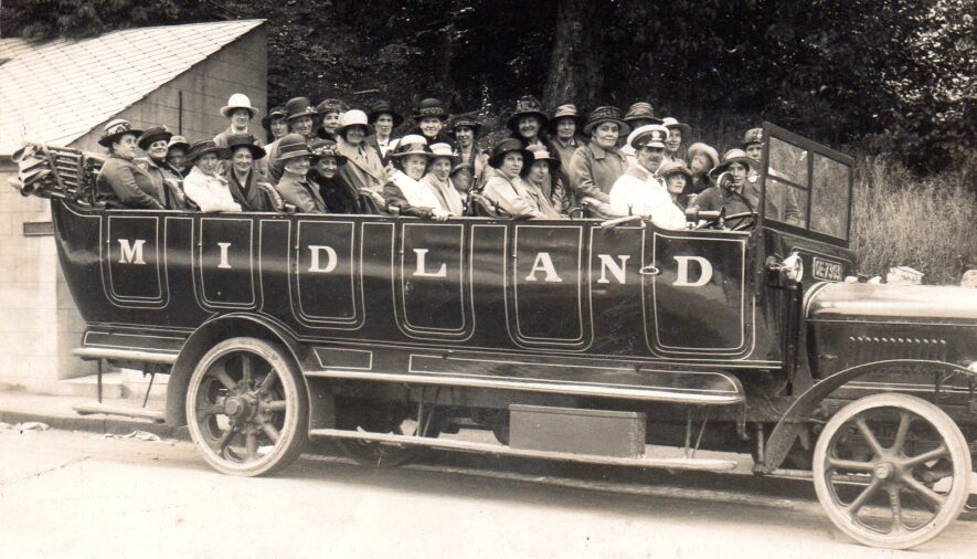 Leek Wootton. Day Trip. Passengers included my Great Grandmother Eleanor Gregory and my Aunt Ede (Gregory, later Holmes) | Image courtesy of John Crimes