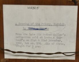The reverse of the Priory painting. | Image courtesy of Warwickshire Museum Service