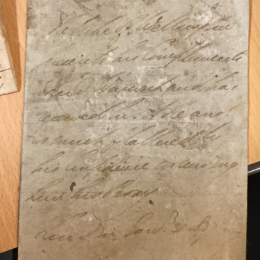 A congratulatory note to Charles Greville, signed by the Duke of Wellington | Image courtesy of Warwickshire County Record Office