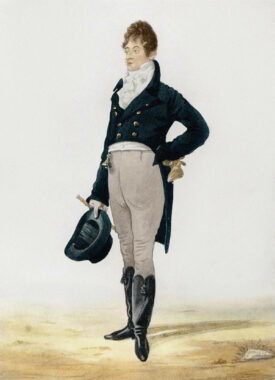 1805 caricature of Brummell by Robert Dighton | Originally uploaded to Wikipedia