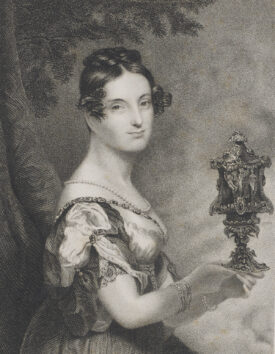 Sarah, Countess of Warwick. Engraved by J. Cochran fram a miniature by G. Hayter | Warwickshire County Record Office reference 