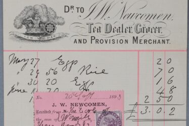 John Walkington Newcomen, Tea Dealer and Grocer, of 17 Market Place