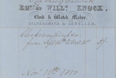 William Enoch, Jeweller and Watch Maker, of Old Square