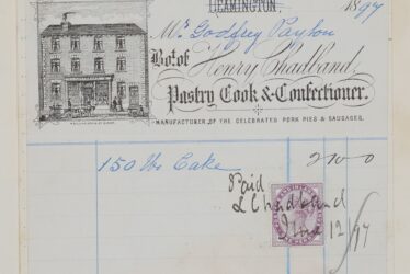 Henry Chadband, Confectioner and Pork Butcher, of 12 Swan Street